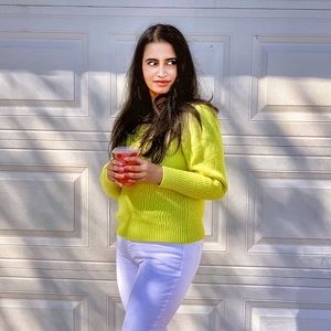 White House Black Market Puff Sleeve Sweater